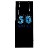 50と素晴らしい泳ぐ人スイミング50誕生日 ワインギフトバッグ (裏面)