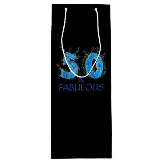 50と素晴らしい泳ぐ人スイミング50誕生日 ワインギフトバッグ (裏面)