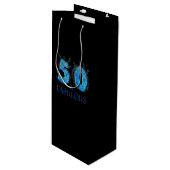 50と素晴らしい泳ぐ人スイミング50誕生日 ワインギフトバッグ (正面アングル)