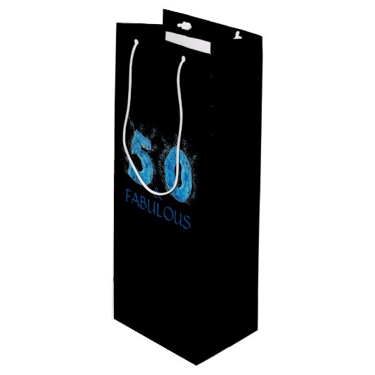 50と素晴らしい泳ぐ人スイミング50誕生日 ワインギフトバッグ (正面アングル)