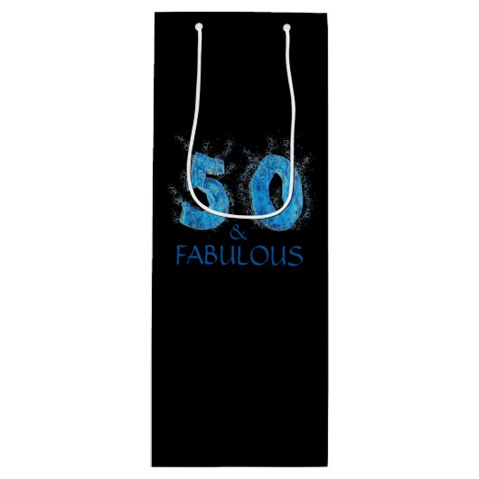 50と素晴らしい泳ぐ人スイミング50誕生日 ワインギフトバッグ (正面)