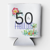 50と素晴らしい熱帯50誕生日 缶クーラー (正面)