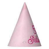 50と素晴らしい猫、ピンクとグレー、50誕生日Wi パーティーハット (左)