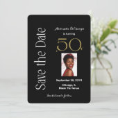 50と素晴らしい白黒金ゴールド誕生日パーティー セーブザデート (スタンド正面)