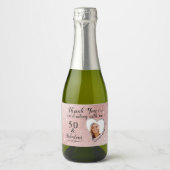 50と素晴らしい紫の誕生日ウィーズミニ スパークリングワインラベル (正面)