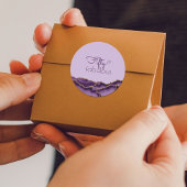 50と素晴らしい紫の金ゴールド手紙のお願い ラウンドシール