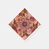 50と素晴らしい紫色のピンクの万華鏡のように千変万化するパターンバルーン スタンダードカクテルナプキン (角)