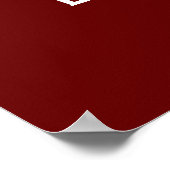 50と素晴らしい葉レッド50誕生日写真 ポスター (角)