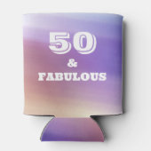 50と素晴らしい虹の背景 缶クーラー (裏面)