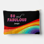 50と素晴らしい虹の輝き50誕生日 アクセサリーポーチ (裏面)