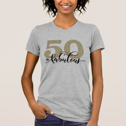 50と素晴らしい誕生日ことわざ Tシャツ (正面)