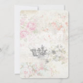 50と素晴らしい誕生日とヴィンテージコラージュ招待状 招待状 (裏面)