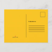 50と素晴らしい誕生日イエローブラックフォトポストカード インビテーションポストカード (裏面)