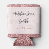 50と素晴らしい誕生日エレガントバラピンクグリッター 缶クーラー (裏面)