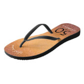 50と素晴らしい誕生日エレガント金ゴールド ビーチサンダル (アングル)