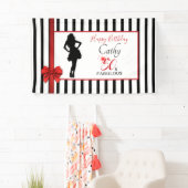 50と素晴らしい誕生日カスタマイズ可能なストライプ製品 横断幕 (インサイチュ)