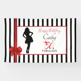 50と素晴らしい誕生日カスタマイズ可能なストライプ製品 横断幕