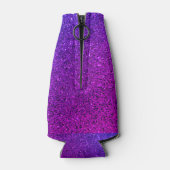 50と素晴らしい誕生日グラデーションピンクパープルグリッター ボトルクーラー (裏面)