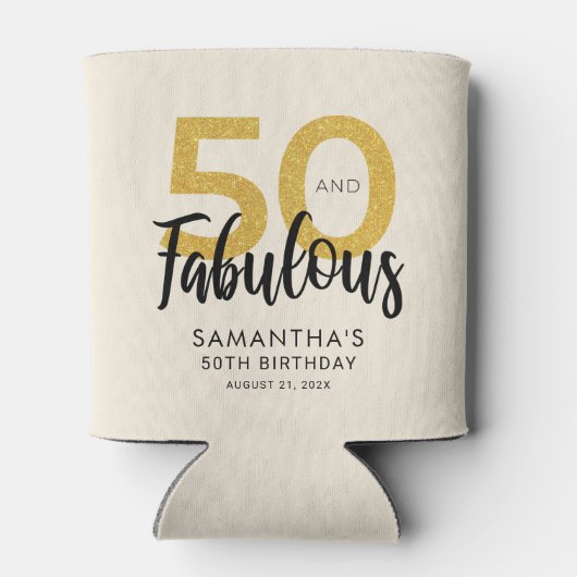 50と素晴らしい誕生日スクリプトのパーティー 缶クーラー (裏面)