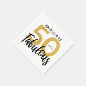50と素晴らしい誕生日パーソナライズされたパーティー スタンダードカクテルナプキン (角)