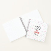 50と素晴らしい誕生日パーティカラフル紙吹雪 ノートブック (内部)