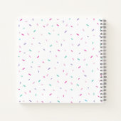 50と素晴らしい誕生日パーティカラフル紙吹雪 ノートブック (裏面)