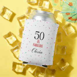 50と素晴らしい誕生日パーティカラフル紙吹雪 缶クーラー