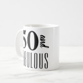 50と素晴らしい誕生日パーティギフトマグ コーヒーマグカップ (正面左)