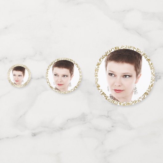 50と素晴らしい誕生日パーティデコル葉金ゴールド コンフェッティ (裏面)