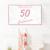 50と素晴らしい誕生日パーティバナー 横断幕 (インサイチュ)