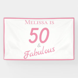 50と素晴らしい誕生日パーティバナー 横断幕