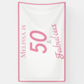 50と素晴らしい誕生日パーティバナー 横断幕 (縦)