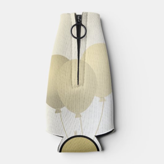 50と素晴らしい誕生日パーティブラック/金ゴールド50thおもしろい ボトルクーラー (裏面)