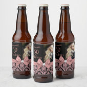 50と素晴らしい誕生日パーティモノグラム名 ビールラベル (ボトル)