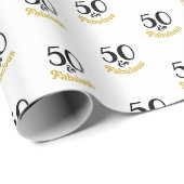 50と素晴らしい誕生日パーティラッピング紙 ラッピングペーパー (ロールコーナー)