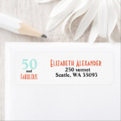 50と素晴らしい誕生日パーティーのアドレス ラベル (インサイチュ)