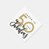 50と素晴らしい誕生日パーティーのナプキン スタンダードカクテルナプキン (角)