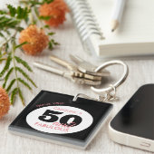 50と素晴らしい誕生日パーティーの好意 キーホルダー (正面右)