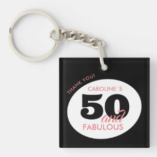50と素晴らしい誕生日パーティーの好意 キーホルダー