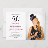 50と素晴らしい誕生日パーティーの招待 招待状 (正面)