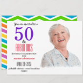 50と素晴らしい誕生日パーティーの招待 招待状