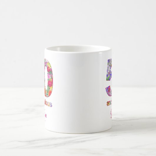 50と素晴らしい誕生日パーティーコーヒモダンーマグ コーヒーマグカップ (中央)