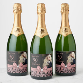 50と素晴らしい誕生日パーティーボトルラベル スパークリングワインラベル