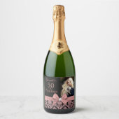 50と素晴らしい誕生日パーティーボトルラベル スパークリングワインラベル (正面)