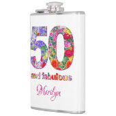50と素晴らしい誕生日パーティーモダンフラスコ フラスク (左)