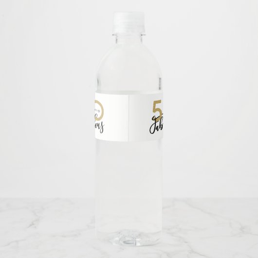 50と素晴らしい誕生日パーティーラベル ペットボトルラベル (裏面)