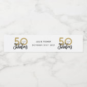 50と素晴らしい誕生日パーティーラベル ペットボトルラベル (シングルラベル)