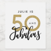 50と素晴らしい誕生日パーティーラベル ワインラベル (シングルラベル)