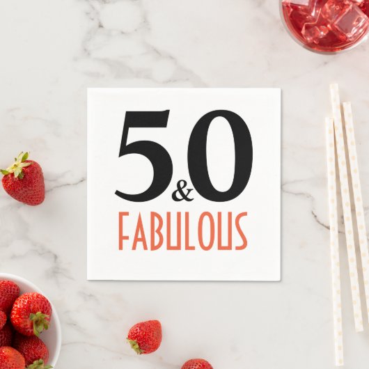 50と素晴らしい誕生日パーティー紙 スタンダードカクテルナプキン (インサイチュ)