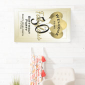 50と素晴らしい誕生日パーティー – ようこそ 横断幕 (インサイチュ)